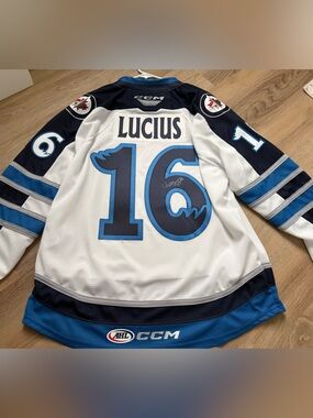 Manitoba Moose Jersey Autographed Lucius NWT